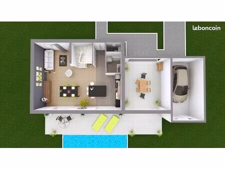 villa 4 pièces 80 m²