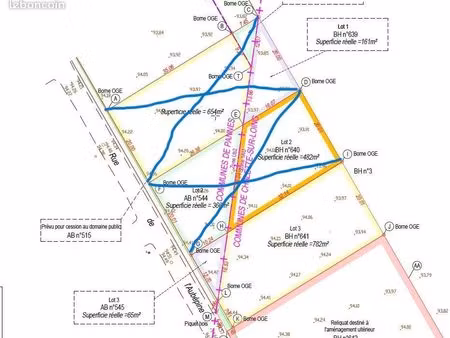 terrain 848 m² châlette-sur-loing