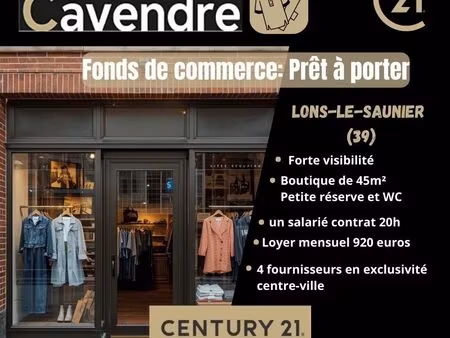fonds de commerce 45 m² lons le saunier