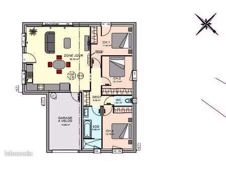 maison 4 pièces 80 m²