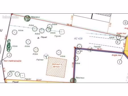 terrain très calme 540m2 dax centre