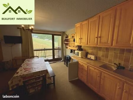 arêches-beaufort appartement t2 lumineux exposé sud-ouest sans vis-à-vis