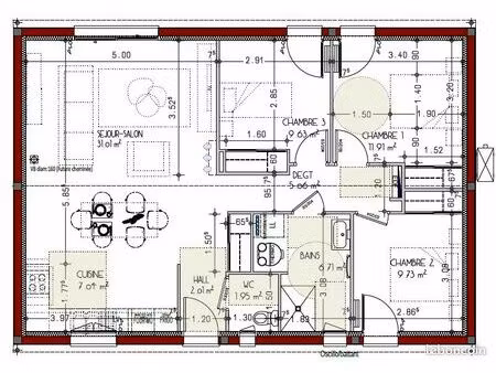 maison 4 pièces 85 m²