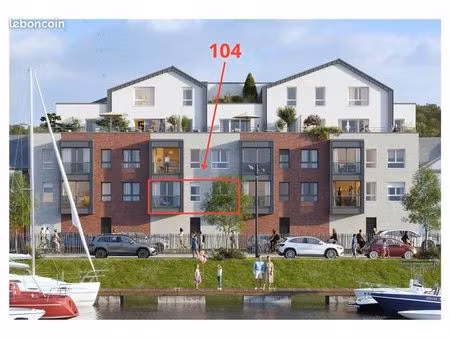 t2 neuf 58 5 m² avec balcon – 1er étage – le tréport centre