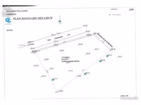 terrain 832 m² luceau