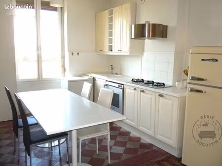 2 pièces meublé au 4ème étage + jardin privatif avec abri pour 2 roues- métro flachet à vi