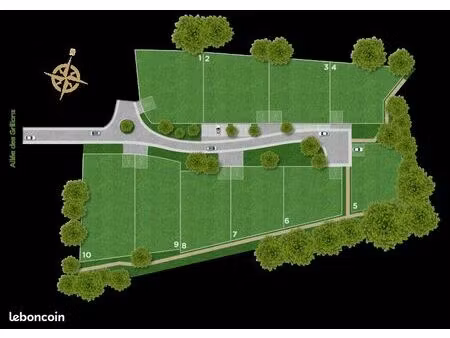 terrain 683 m² bonrepos sur aussonnelle