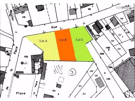 terrain 890 m² templeux la fosse