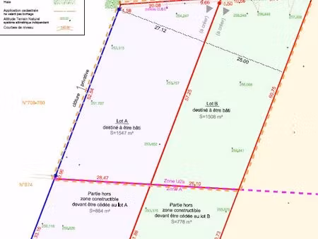 terrains de 2431m² et 2286 m²