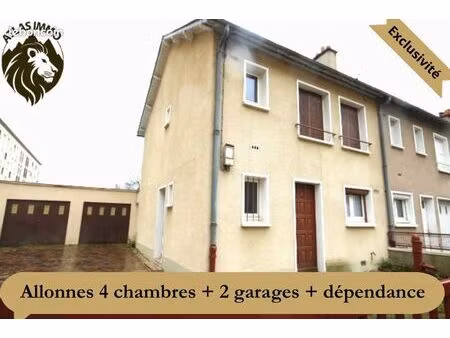 maison allonnes 4 chambres + 2 garages + dépendances