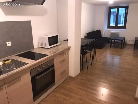 f2 meublé au rdc à louer à thann