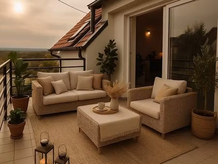 4p 92m² terrasse sud cuisine équipée centre truchtersheim