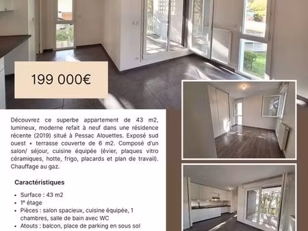 appartement t2 pessac alouette bordeaux métropole