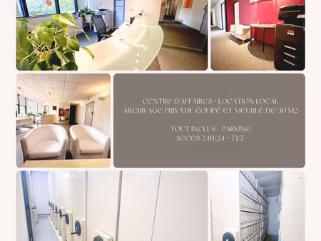 local d’archivage privatif de 30m² équipé de 9 racks – accès 24h/24 – 7j/7 – parking