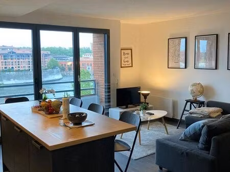 t2 avec vue panoramique garonne – parking inclus – saint-cyprien