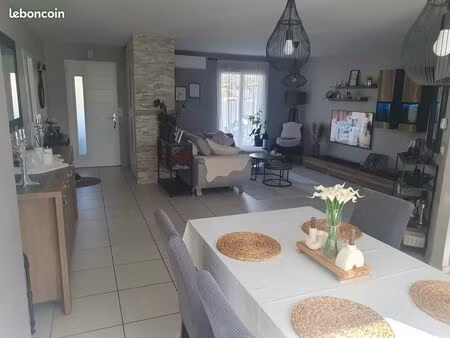 maison plain pied 122m2; 3 chambres 1 bureau