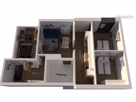 ? t3 meublé 2 chambres – 550 / mois – disponible rapidement