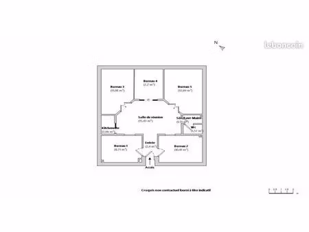 bureaux à louer – triangle d’or bordeaux – 73 m² – professions libérales