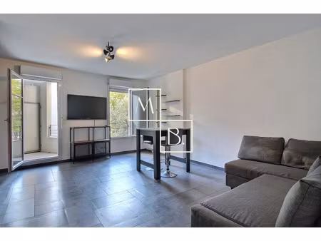 a louer - antigone studio meublé 28m2 avec balcon + garage