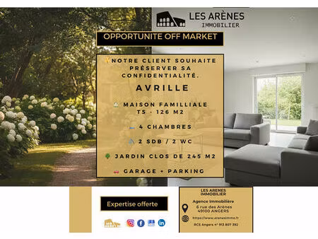 maison 4 chambres proche angers avec ligne tram a