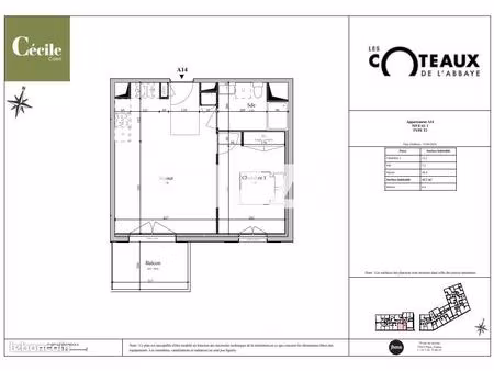 appartement 2 pièces 43 m²