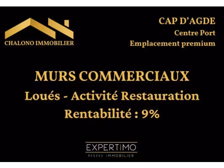 dept 34 - le cap d'agde  centre port. murs commerciaux (bail