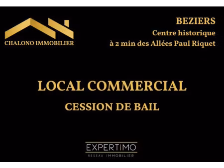 dept 34 - beziers. cession de bail d'un local commercial de