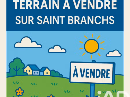 vente terrain à saint-branchs (37320) : à vendre / 594m² saint-branchs