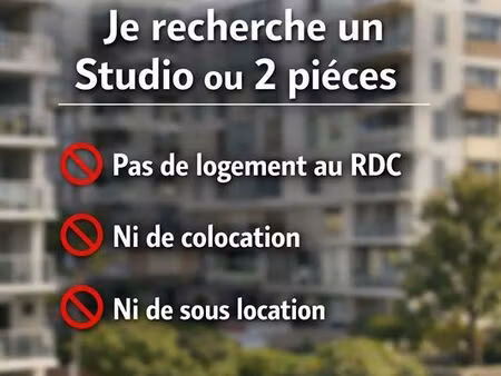 recherche studio / appartement 2 pièces