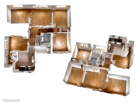 loue grand appartement f4/f5 de 125 m² au rez-de chaussée  quartier