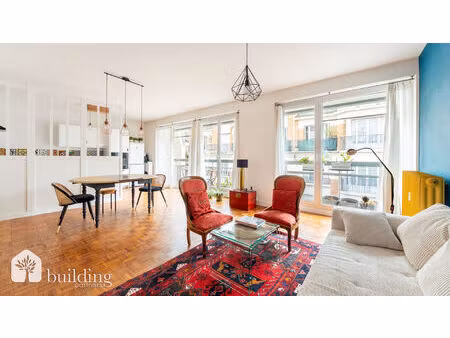 a vendre - coeur bécon - appartement 4 pièces de 87 19 m² et 5 19 m² de balcon