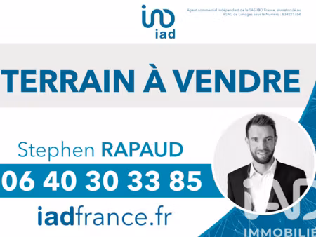 vente terrain 1362 m² à moissannes (87400)  25 000 €