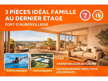 vente appartement 2 pièces 65 m² aubervilliers (93300)