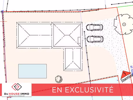 terrain 792 m² viabilisé  permis purgé  projet prêt à construire