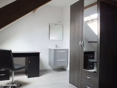 chambre meublée 15m² mont houy ll  lv  fibre