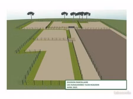 terrain 1500 m² ruaudin