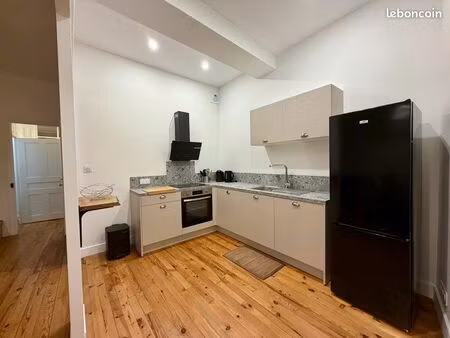 t3 meublé 70m2 centre ville  entièrement rénové