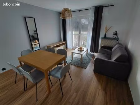 beau t2 meublé de 53m² – vue sur la sarthe  parking et cave