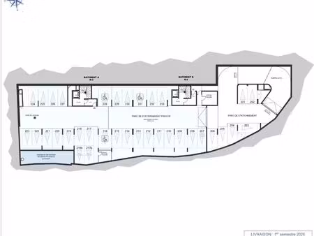 1870m2 de parkings à proximité de monaco et autoroute