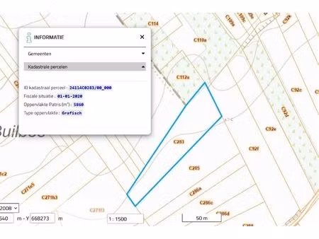 verpachte landbouwgrond van 58a 60ca.