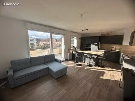 t2 meublé 50 m² – terrasse 12 m² – garage + parking