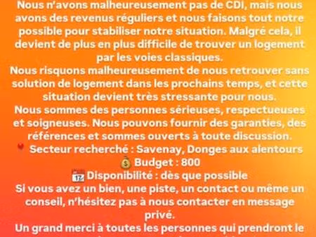 cherche maison ou appartement à louer hurgent