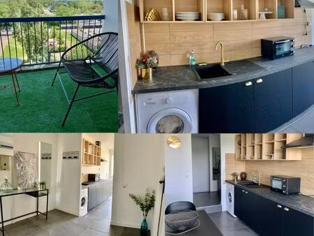 t3 meublé lumineux avec grand balcon