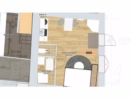 studio à rénover – rentabilité minimum 6 5 % – savigny  secteur très calme