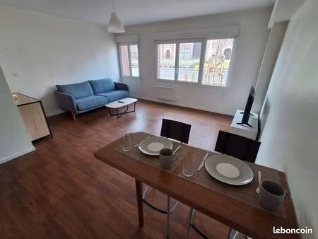 grand et lumineux t1 bis meublé de 37 m² – centre-ville tourcoing (métro/tram)