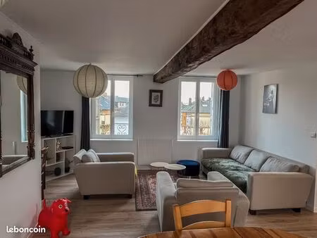 cnp paluel : appartement meublé 3 pièces  traversant  vue port