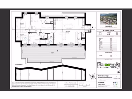vente appartement 5 pièces 137.77 m² à la plagne (73210)  775 000 €