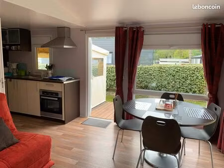 guerledan plage chalet 35m2 tout confort 5 pers