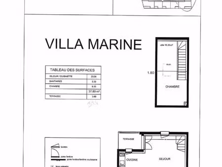 appartement 2 pièces 38 m²