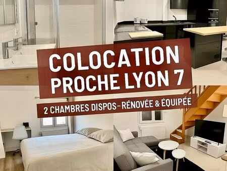 chambre meublée – proche lyon 7 – tout inclus – apl & visale ok